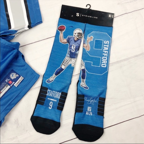 Matthew Stafford Detroit Lions NFL Football Dress Socks Men’s M/L - Picture 1 of 6